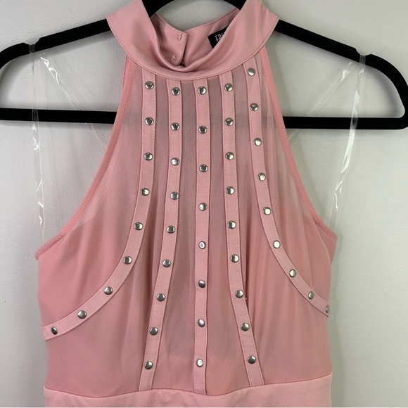 NWT fashion nova secret identity mauve sleeveless dress‎ studs detail size small - Picture 3 of 10